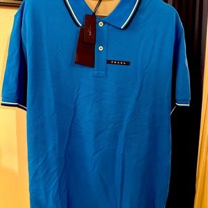 Prada blue polo size 3xl